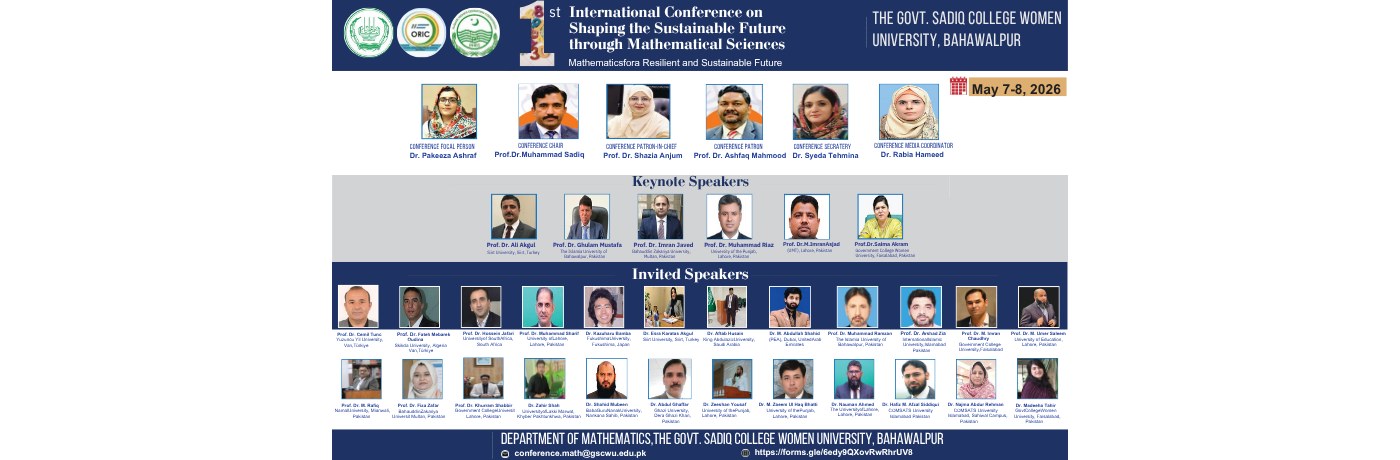 1st International Conference on Shaping the Sustainable Future through Mathematical Sciences