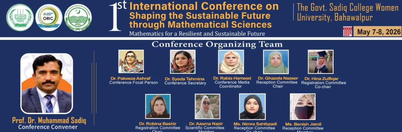 1st International Conference on Shaping the Sustainable Future through Mathematical Sciences
